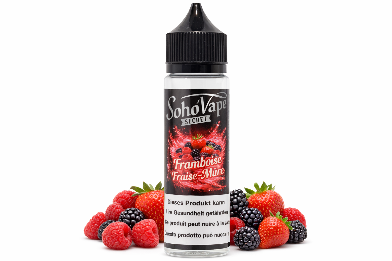 SOHO'VAPE SECRET - Framboise, fraise, mûre