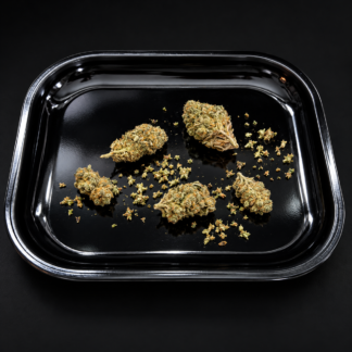Plateau noir pour accessoires CBD